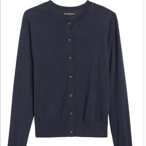Stretch-Cotton Banana Republic Cardigan Sweater